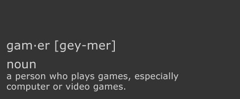 What does 'gamer' mean to you?